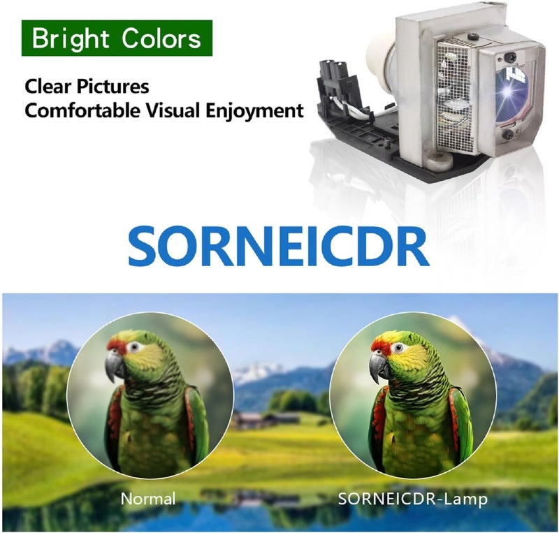 SORNEICDR 725-10229/330-6581 / KFV6M A+ Quality Replacement Projector Lamp Bulb Compatible with DELL 1510X 1610X 1610HD Projectors, with Housing - Image 3